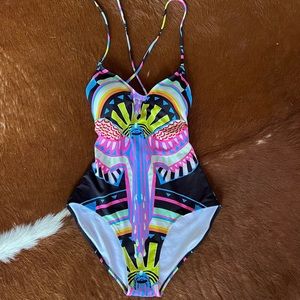 One Piece Multi Color Swimsuit